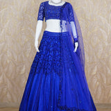 Rhea Royal Blue Organza Lehenga Set