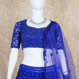 Rhea Royal Blue Organza Lehenga Set