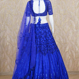 Rhea Royal Blue Organza Lehenga Set