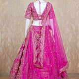 Ati Hot Pink Rawsilk lehenga Set