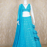 Kaylee Blue Georgette Lehenga Set