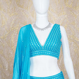 Kaylee Blue Georgette Lehenga Set