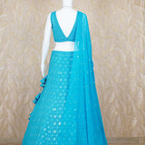 Kaylee Blue Georgette Lehenga Set