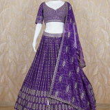 Vaani Purple Georgette Lehenga Set