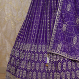 Vaani Purple Georgette Lehenga Set