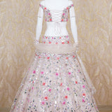 Oeshi Baby Pink Tulle Lehenga Set