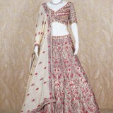 Karisha Cream Georgette Lehenga Set