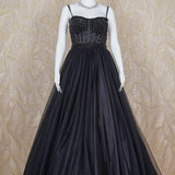 Huma Black Corset Gown