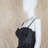 Huma Black Corset Gown