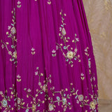 Dariti Wine Chinon Anarkali Gown