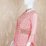 Mehar Peach Chinon Anarkali Gown