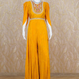 Zeenat Yellow Embellished Jumpsuit