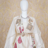 Saira Ivory Chanderi Jacket Style Set