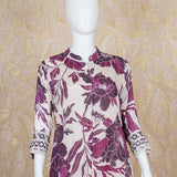 Ziona Purple Printed Dress Set