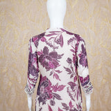 Ziona Purple Printed Dress Set