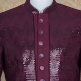 Isaac Wine Bandhgala Sherwani Set