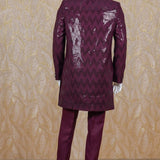 Isaac Wine Bandhgala Sherwani Set