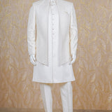 Rushil Ivory Embroidered Sherwani Set