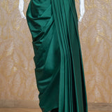 Diana Green Satin Drape Skirt