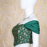 Diana Green Satin Drape Skirt