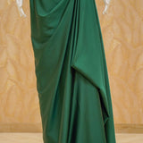 Diana Green Satin Drape Skirt