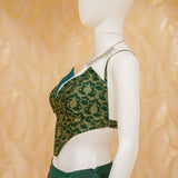 Diana Green Satin Drape Skirt