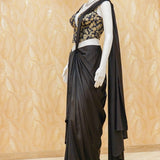 Anksha Black Drape Saree