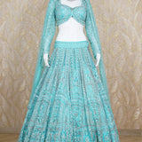 Zoey Powder Blue Tulle Lehenga Set