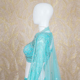 Zoey Powder Blue Tulle Lehenga Set