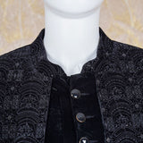 Thanvye Black Embroidered Sherwani Set