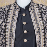 Naksh Black Embroidered Sherwani Set