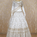 Kaya Ivory Rawsilk Lehenga Set