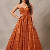 Rust Orange Gown