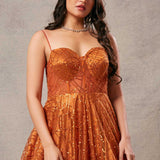 Rust Orange Gown