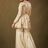 Ivory Beaded Peplum