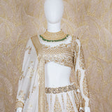 Ishani Ivory Georgette Lehenga Set