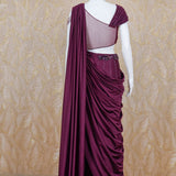 Lolita Wine Embellished Drape Gown