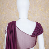 Lolita Wine Embellished Drape Gown