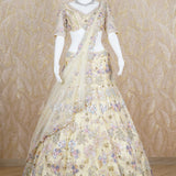 Ziva Lemon Yellow Tulle Lehenga Set